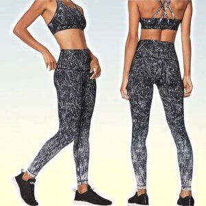 LULULEMON Wunder Under Hi-Rise Tight 28" Size 4 Alouette 50g Alpine White Black